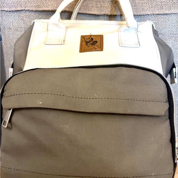 Sleepy Panda - Lizzie Canvas Diaper Bag - Backpack - Picture 7 of 9